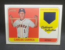 Carlos Correa 2018 Topps Heritage Clubhouse Collection Relic Jersey Patch