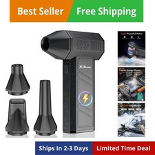 Compressed Air Duster, 180000RPM Electric Air Duster, Rechargeable Cordless A...