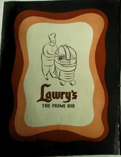 Lawry's The Prime Rib Restaurant Menu 1951 Beverly Hills, California
