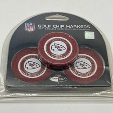 NFL Kansas City Chiefs Golf Poker Chip Ball Marker 3Pack