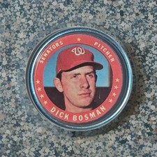 1971 baseball TOPPS Coin Washington Senators Dick Bosman #70 Vtg No Dents Vg+