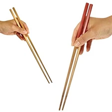[Food Culture, Chopstick Culture] Set of 2 Pairs of Easy-to-Hold, Non-Slip Chops