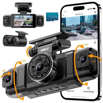 N5 4 Channel Dash Cam 360° View, 1080P Front and R
