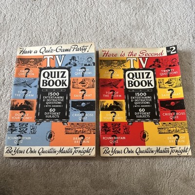Vintage TV Quiz Book Volume 1 And 2 1958 And 1959 3000 Questions With Answers 