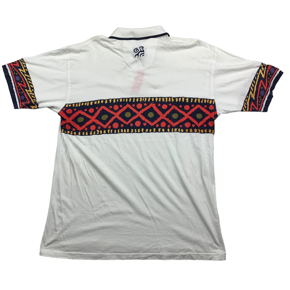 Camisa polo Head de tenis para hombre de colección S/S blanca con ribete azul marino rojo amarillo • Grande Foto 4 de 4