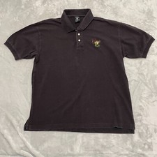 Vtg Warner Bros Shirt Mens XL Black Tasmanian Devil Looney Tunes Polo Golf 1998
