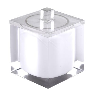 Accessories Resin Bathroom Essentials Jar White