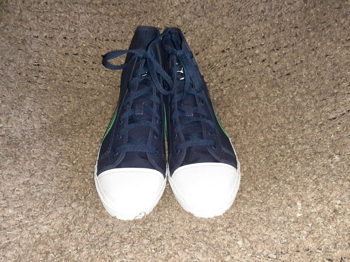 PUMA-Ibiza-High-Hi Tops-Sneakers-Unisex-Navy/Green-Size 39-7 