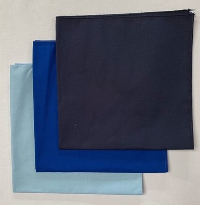 Made in the USA Solid Color Bandanas (3 pack) 100% Cotton 22'' x 22''