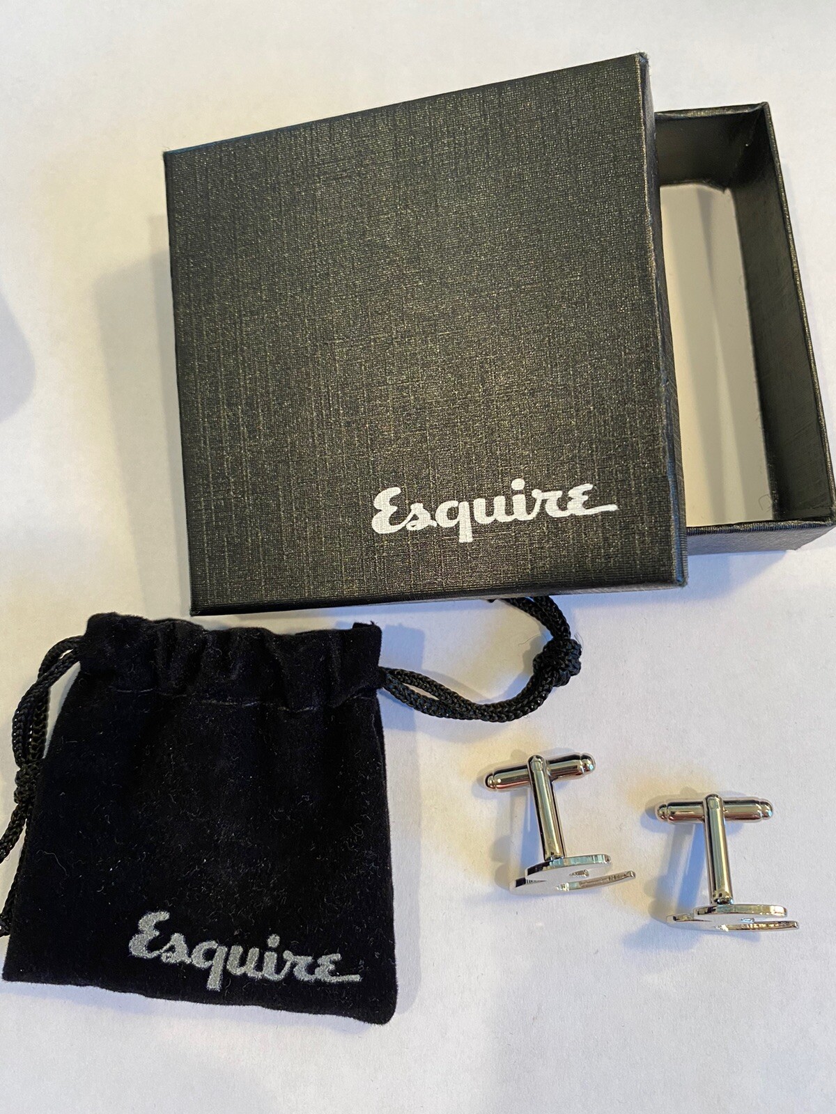Exclusive! Collectible ESQUIRE Cufflinks (Velvet Esquire Branded Bag + Box) eBay