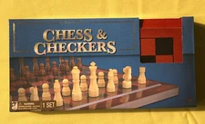 CHESS & CHECKERS BOARD TABLETOP GAME GALLERY WOOD EASTER VALENTINES SEALED NIB