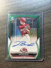 2023 Bowman Chrome Megabox #BMA-JB Justin Boyd Green Mojo Auto /99 B1