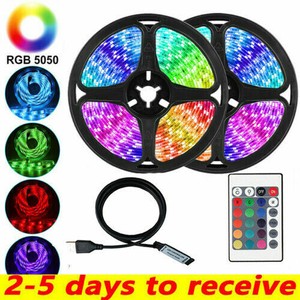5050 RGB LED STRIP LIGHTS COLOUR CHANGING TAPE UNDER CABINET KITCHEN LIGHTING