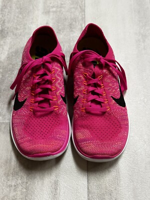 Used Nike Free FlyKnit Pink Women w/o Box