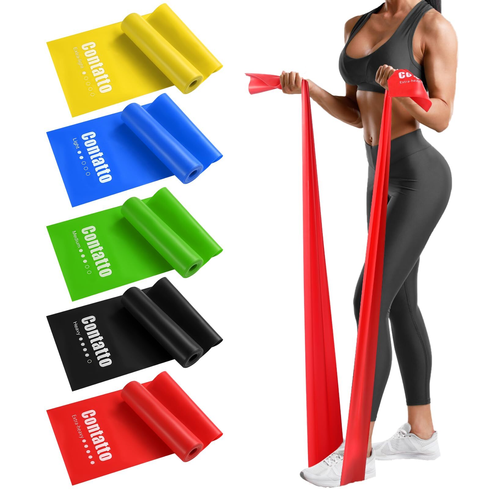 Exercise Bands Resistance Bands for Working Out Workout Bands with Different ...