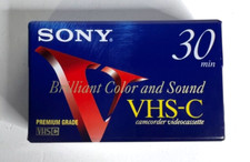 Sony VHS-C Premium Grade SP 30/EP 90 Minute Tape Camcorder Video Cassette Sealed