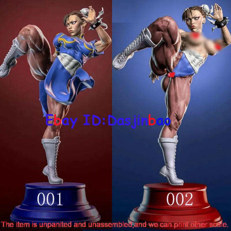 Anime Muscle Woman Figures Unpainted GK Models 3D Printed Unassembled Resin  Kits