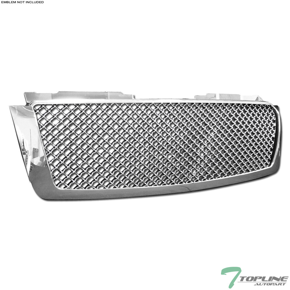Topline For 2007-2014 Chevy Tahoe/Suburban Mesh Front Bumper Grille 1pc - Chrome