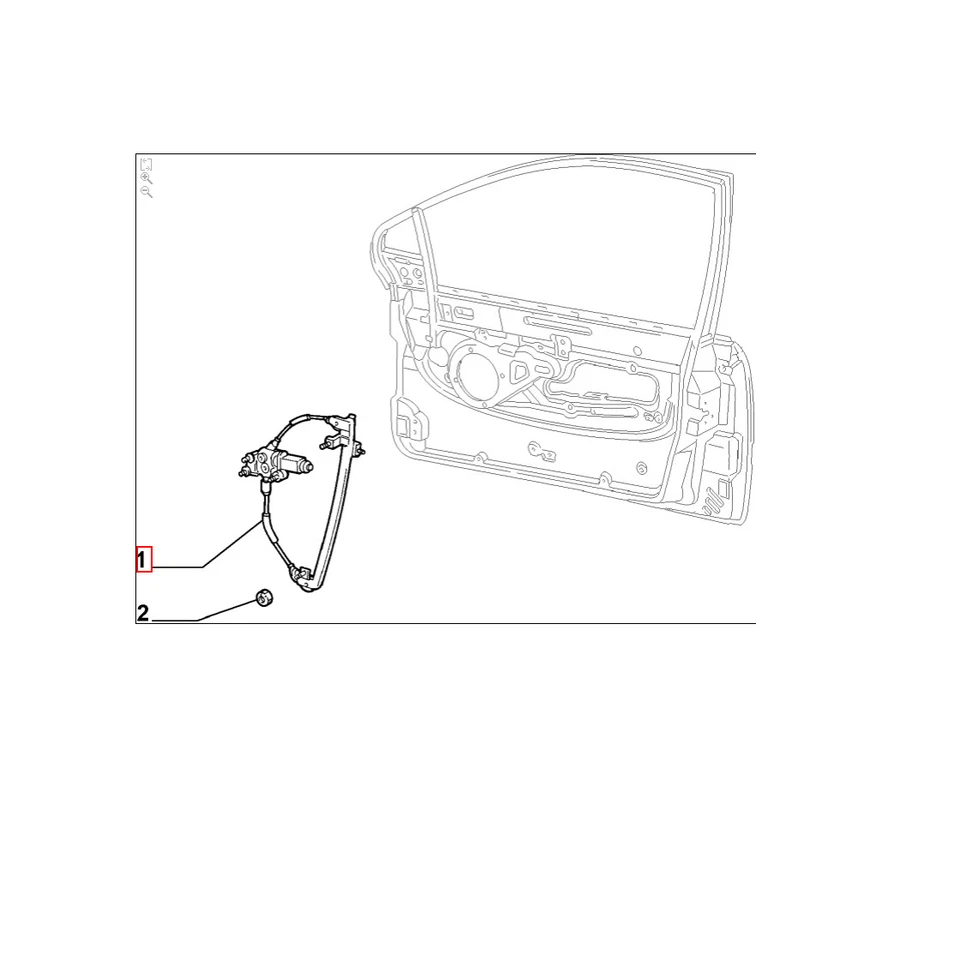 Front Left Electric Window Regulator Fiat Multipla Genuine 46510670 - Image 2 of 4