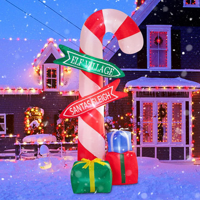 9 Ft Tall Christmas Inflatables Outdoor Decorations, Inflatables Candy Cane with