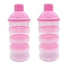 4 Layers Baby Formula-Milk Powder Dispenser Infant Food Storage Container-2PCS