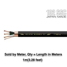 Oyaide BLACK MAMBA V2 Power Cable - Sold by Meter, Qty = Length in Meters_japan