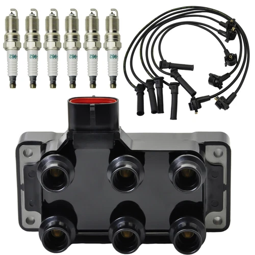 Ignition Coil & 6 Spark plug & 6 wire For Ford Explorer Sport Trac V6 4.0l FD480 - Picture 14 of 15