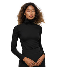 Women Turtleneck Tops Cotton Long Sleeves Top Turtleneck Knit Top Tee Handmade