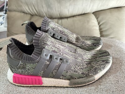 Adidas Mens NMD R1 Primeknit Size 11 BZ0222 Green Running