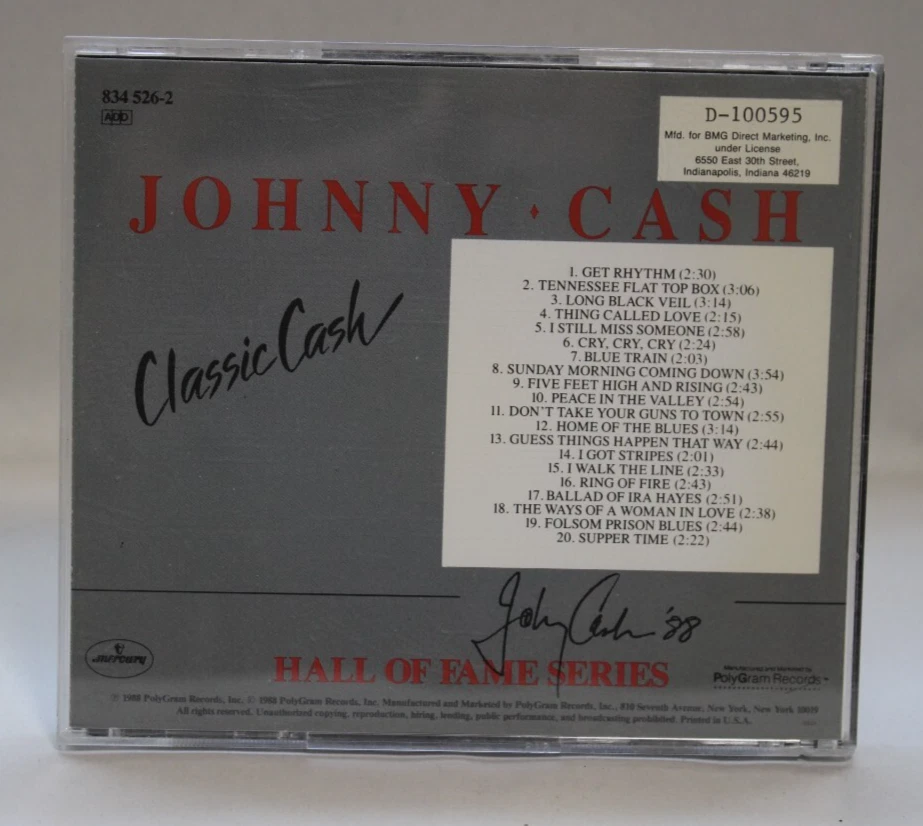 Classic Cash: Hall of Fame Series by Johnny Cash (CD, Oct-1988, Mercury) - Image 2 of 3
