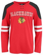 Outerstuff NHL Youth Boys Chicago Blackhawks Team Logo Long Sleeve T-Shirt