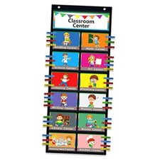 Classroom Management Pocket Chart,Classroom Course Tracking Pocket Charts Black