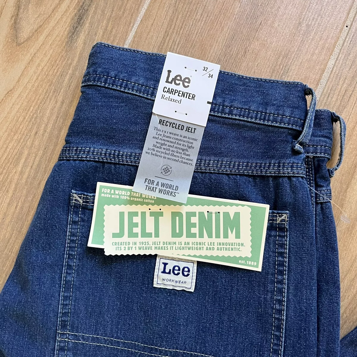 LEE JELT DENIM CARPENTER Jeans Men s SIZE 32X34 Blue Denim eBay