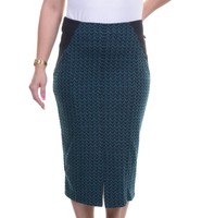 Lapis Jacquard Pencil Skirt Size L on sale Lapis Jacquard Pencil Skirt Size L on sale
