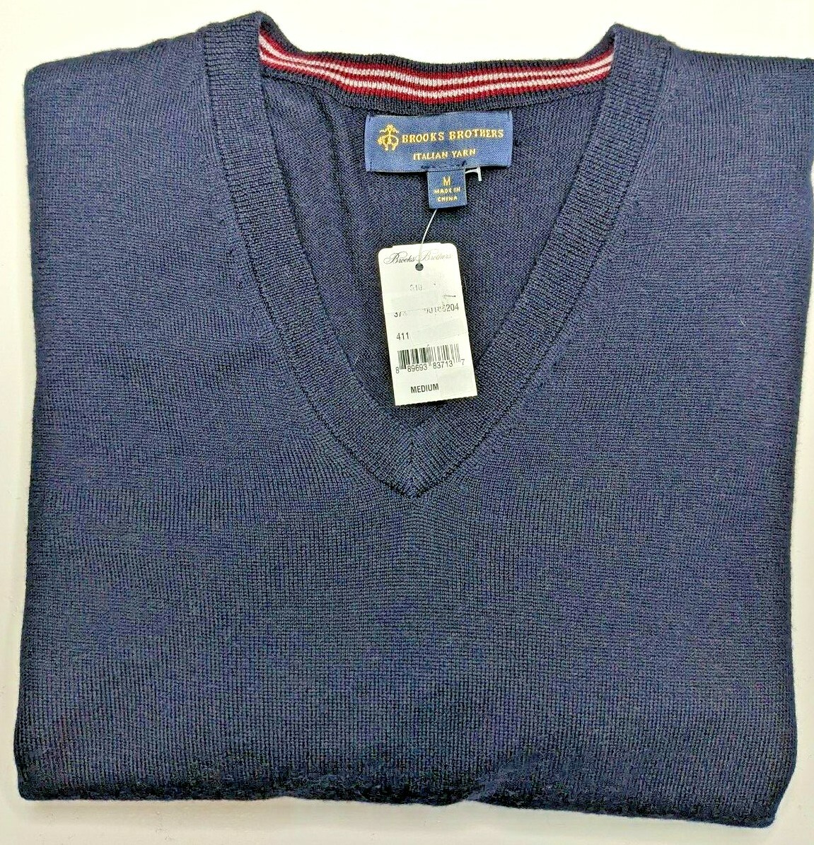 Merino Wool Blue Sweater Italian Yarn 