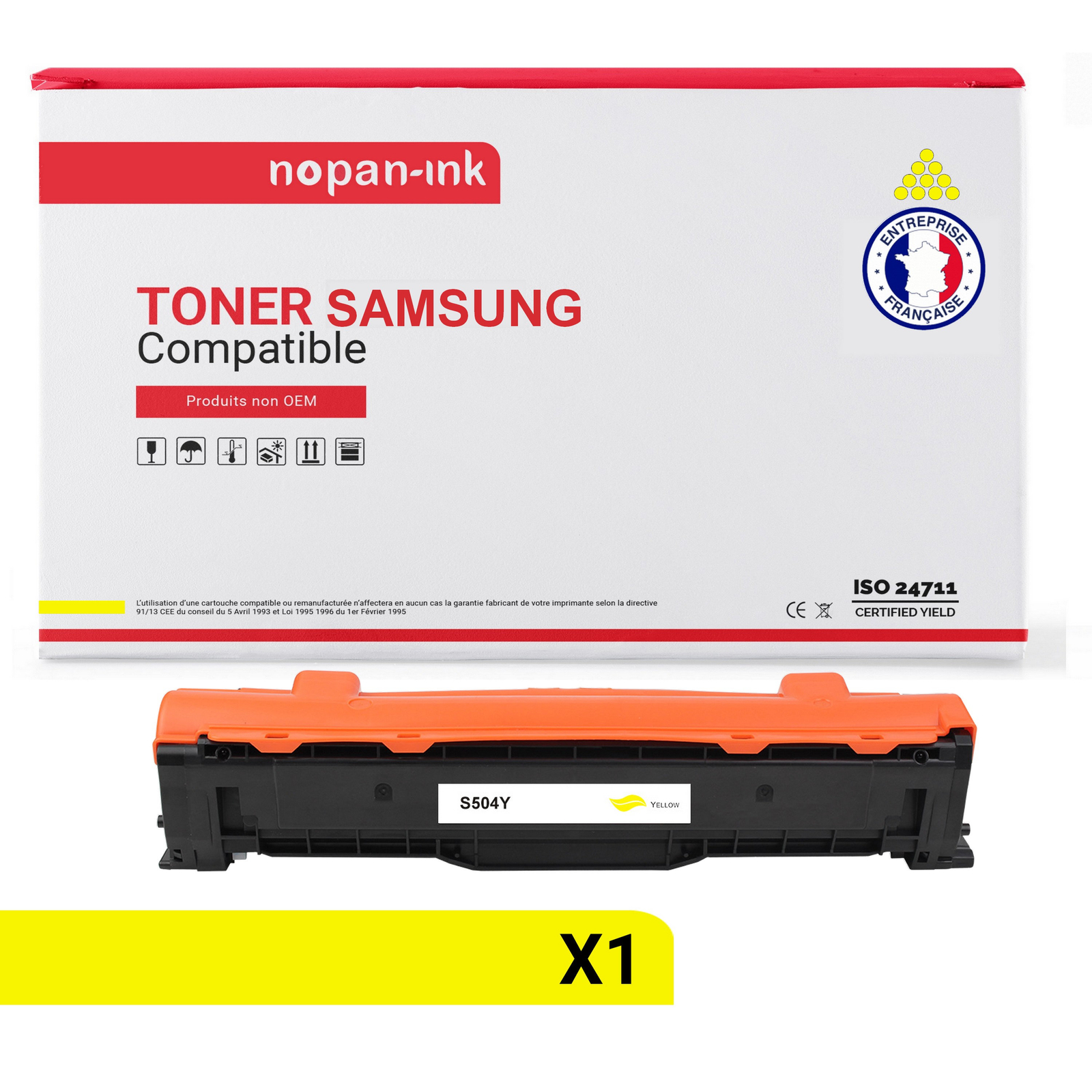Toner jaune compatible Samsung CLT-504S pour imprimante laser
