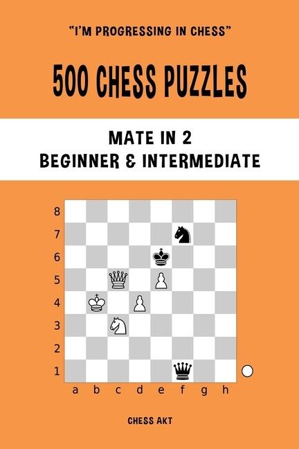 500 Chess Puzzles, Mate In 2, Beginner And Intermediate Level