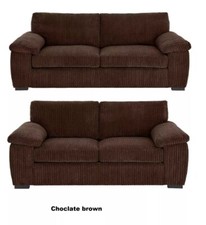 NEW ORIGINAL AMALFI FULL BACK JUMBO CORD SOFA 3+2 MANY COLOURS
