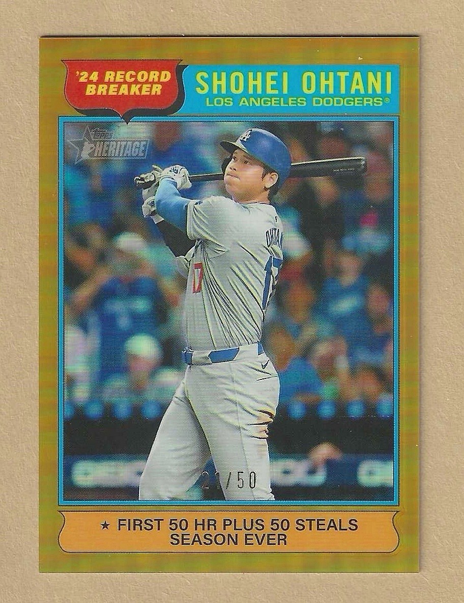 2025 Topps Heritage SHOHEI OHTANI RB #1 Gold Chrome Refractor #'d 21/50 Dodgers