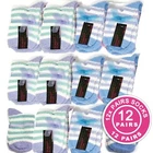 Ladies Womens socks 6 or 4 pairs soft warm winter heart striped pattern Fuzzy