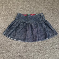 VTG GAP 2008 Youth Girls Pleated Denim Skirt Size 8 Kids Preppy Casual