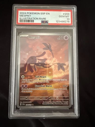 2024 Pokemon Surging Sparks Mesprit #204 Illustration Rare PSA 10 GEM MINT