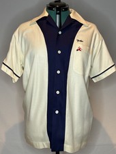 Evisu Mens Colorblock Short Sleeve Rayon Butt...