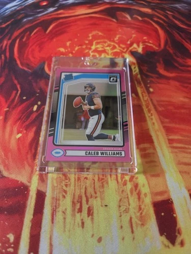 2024 Panini Donruss Rated Rookie Caleb Williams #327 Optic Preview Pink Prizm RC