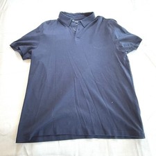 Charles Tyrwhitt Navy Blue Cotton Polo Shirt Jermyn Street London Mens Large