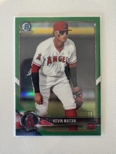 Kevin Maitan 2018 Bowman Chrome #BCP237 Prospects Green Refractor /99 TY1