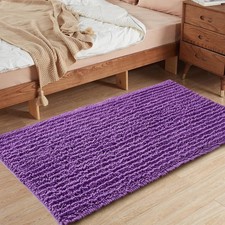 Soft Plush Microfiber Bathroom Rugs, Absorbent Bath Rugs Non Skid Machine Wash