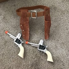 Vintage Pony Boy Cap Gun 2 with holster Vintage Cap Gun With Orange Cap