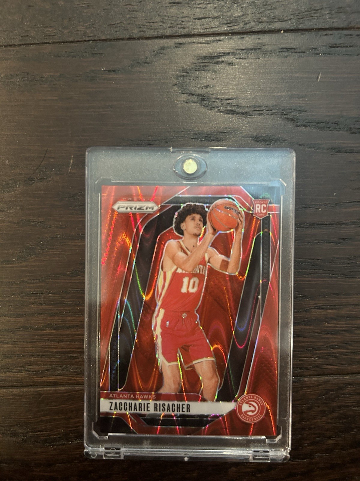 Zaccharie Risacher 2024-25 Prizm Basketball Red Seismic /299 RC #265 Color Match