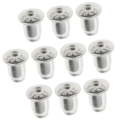10 Stück 925 Sterling Silber Ohrring Safety Back Earnut